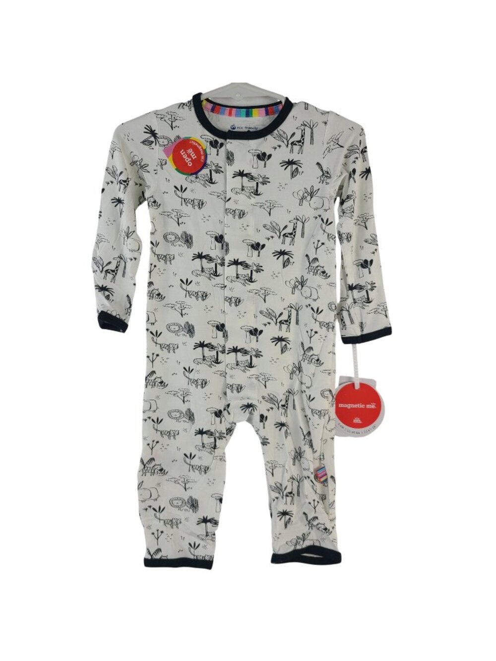 NEW Magnetic Me Baby Animal Safari Modal Magnetic Coverall Sz 3-6M
